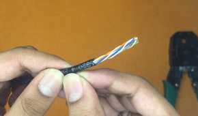 Trimmed Ethernet cable
