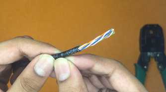 Trimmed Ethernet cable