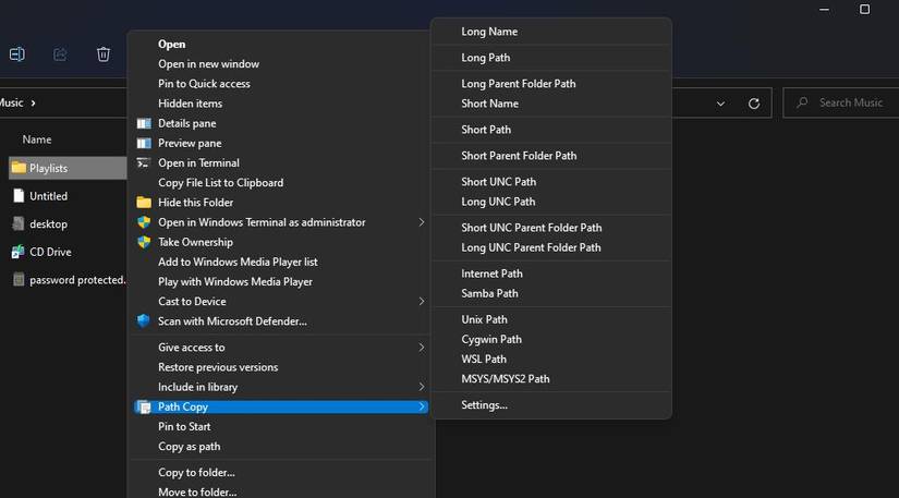 6 Ways to Copy File and Folder Paths in Windows 11