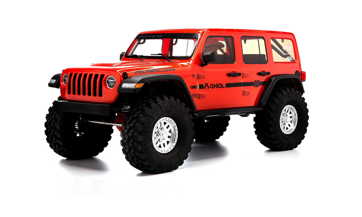 An Axial SCX10 III 1/10 Jeep JLU Wrangler