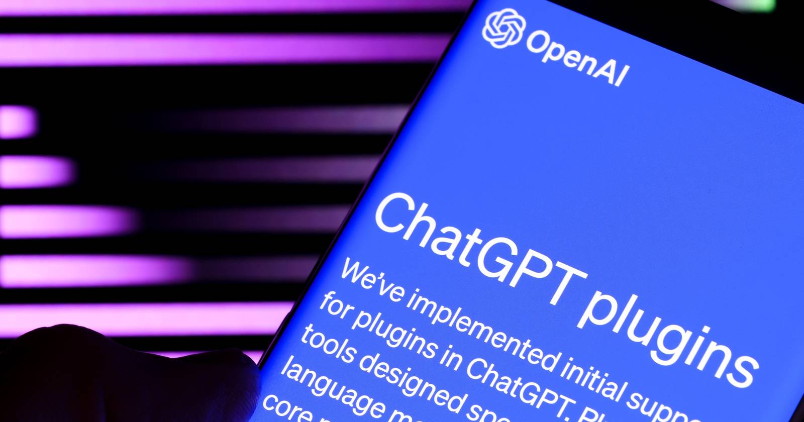 chatgpt plugins message on smartphone screen feature