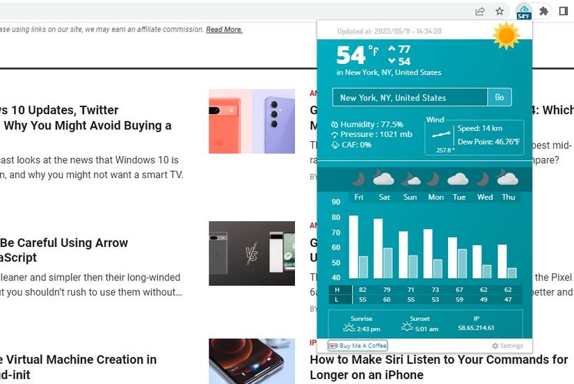 6 Chrome Extensions to Check the Weather From Your Current Tab