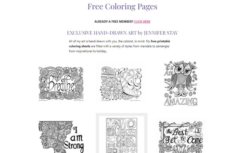 Coloring Bliss adult coloring site