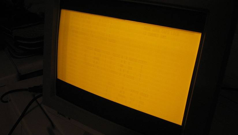 crt monitor screen burn in