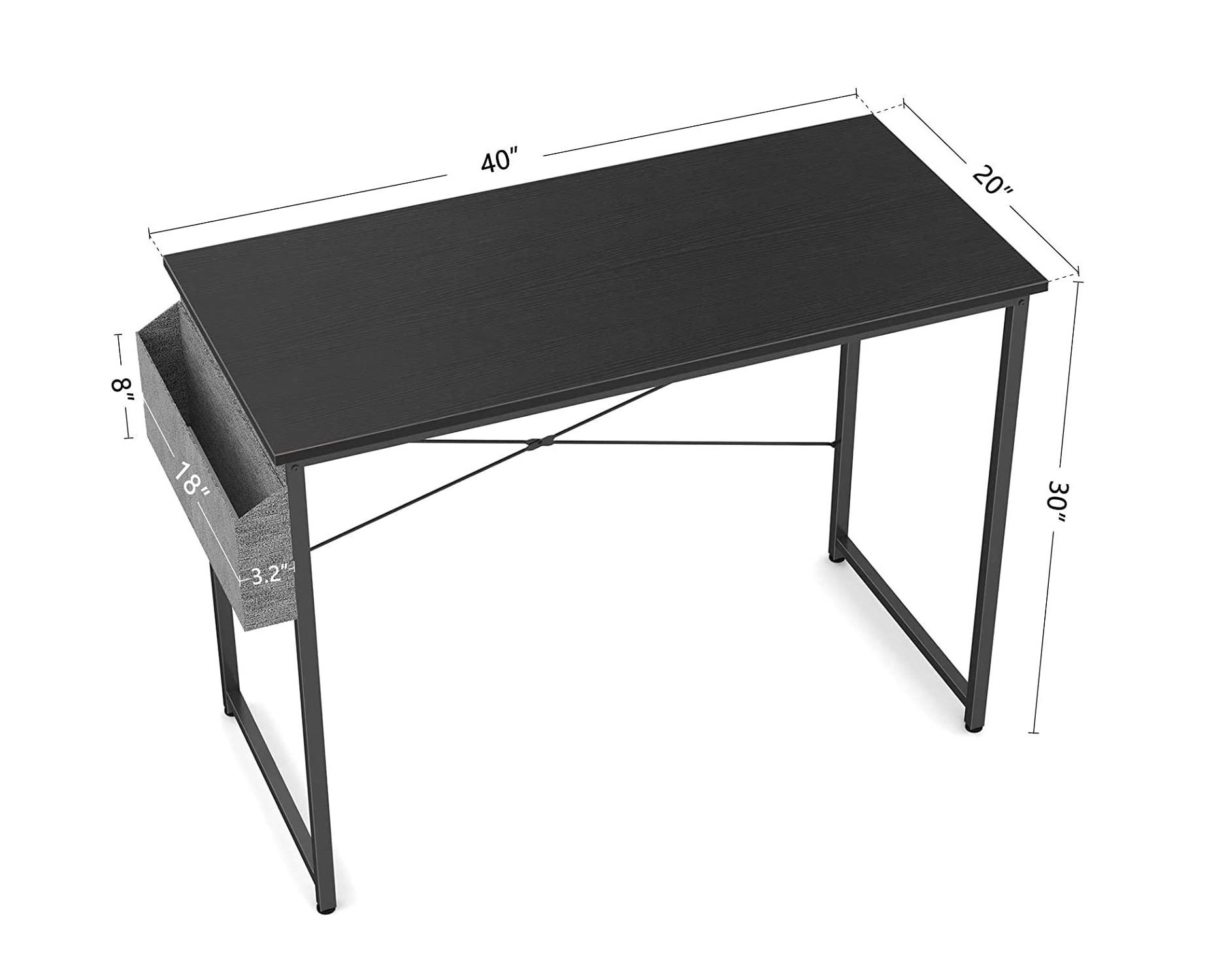 the dimensions of the 40-inch cubiker computer desk