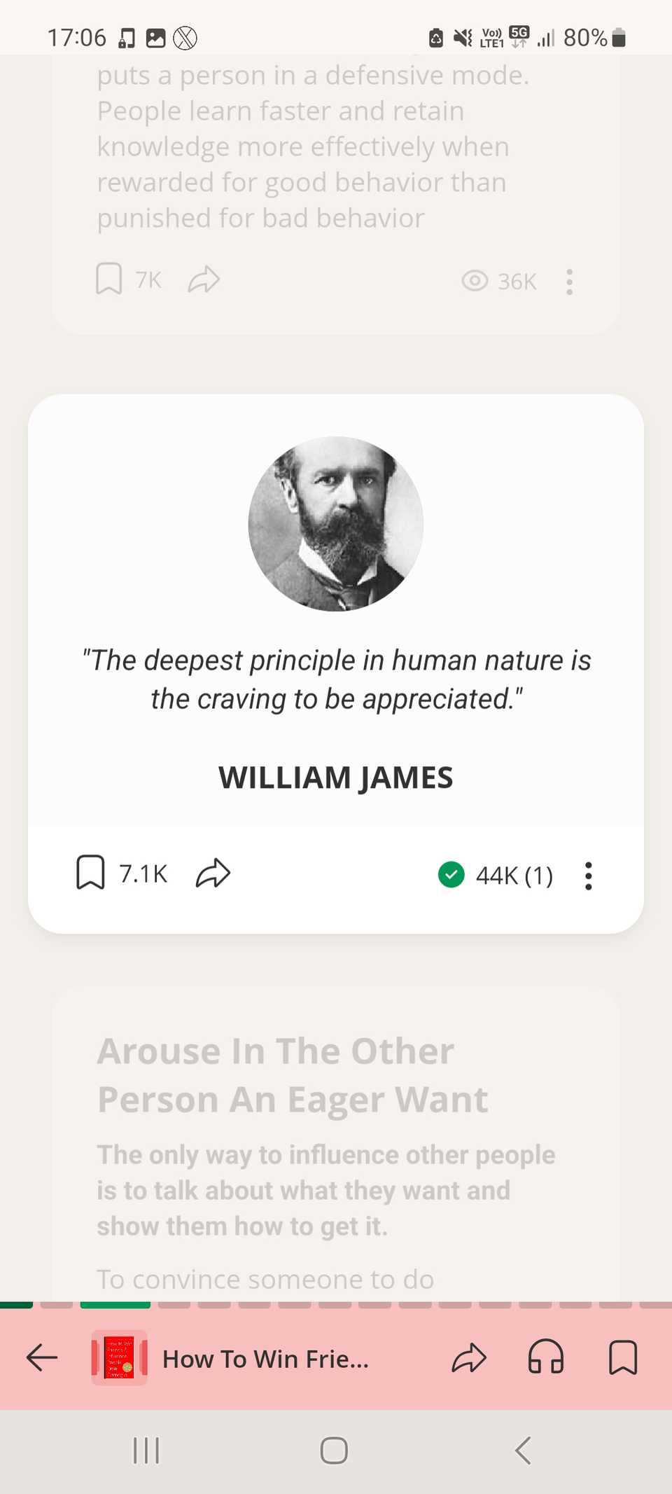 Deepstash quote snippet from book