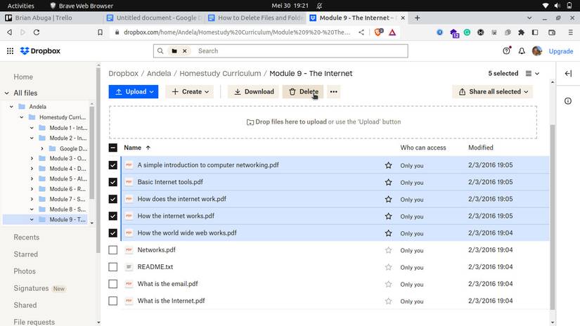 How to Delete Files and Folders From Dropbox
