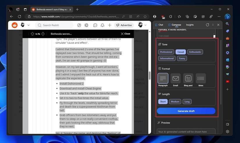 How to Use the Bing AI Sidebar in Edge