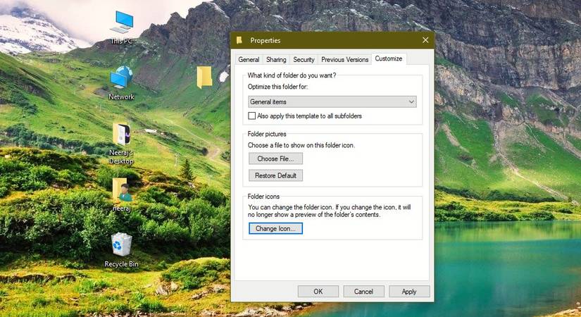 Folder Icon Not Visible in Customize Tab