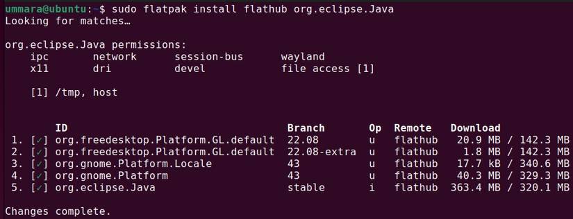 installing eclipse via flatpak