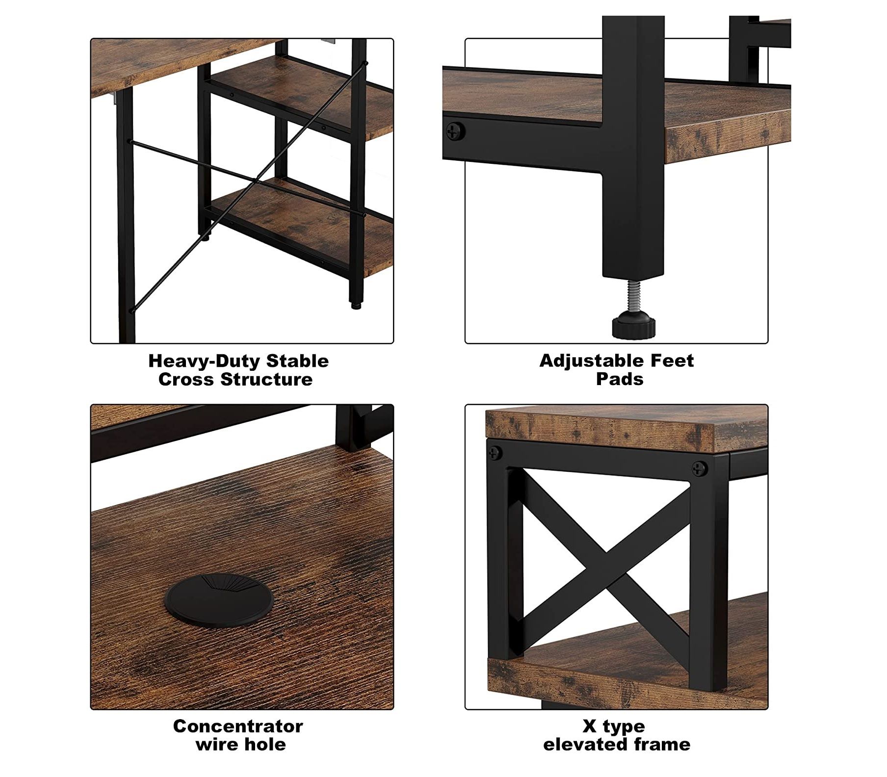 design features of the ironck computer desk