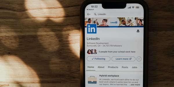 LinkedIn App and Profile on Smartphone