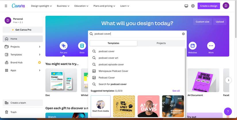 How to Create a Podcast Cover Using Canva