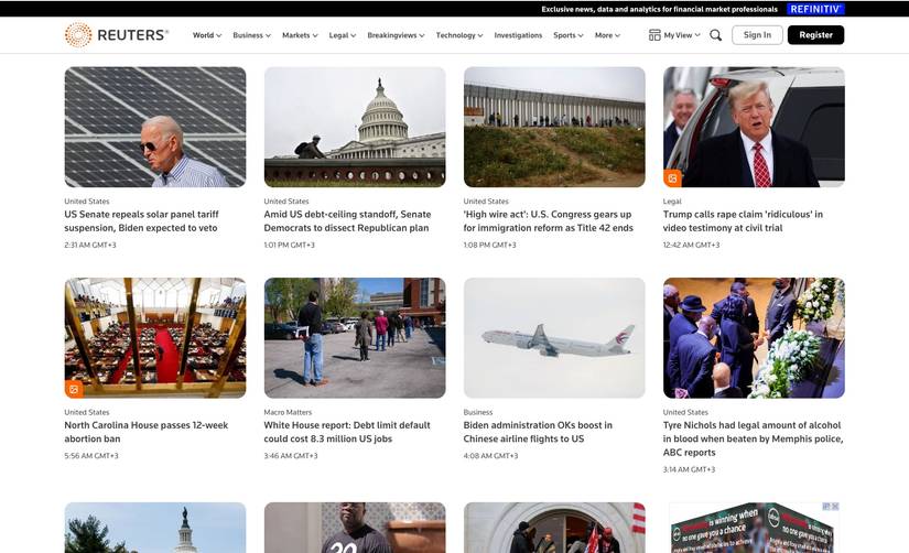 Reuters website 