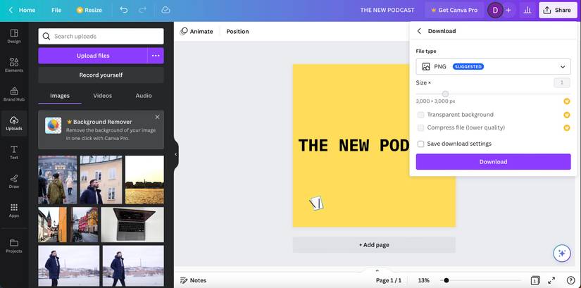 How to Create a Podcast Cover Using Canva