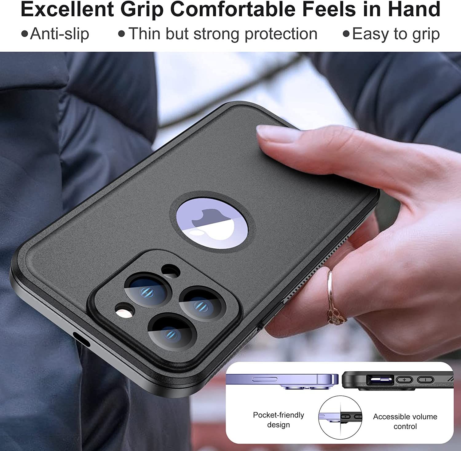 Temdan Waterproof iPhone 14 Pro Max Case comfort