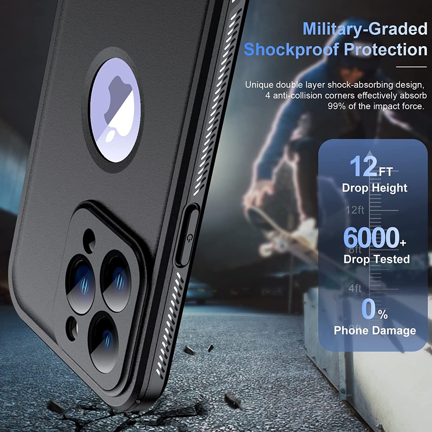 Temdan Waterproof iPhone 14 Pro Max Case military