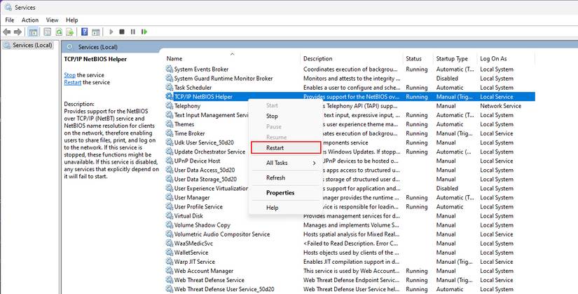 Network Services Windows Examples How to Fix the