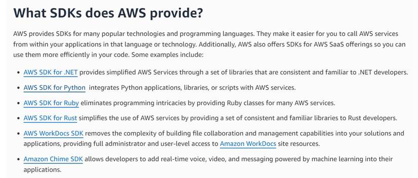 AWS SDKs