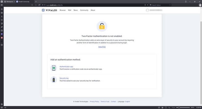 How to Enable Two-Factor Authentication on Your Vivaldi Account