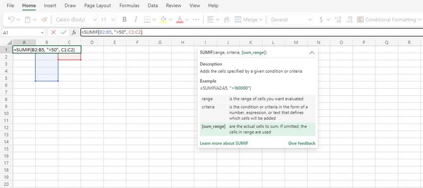 How to Improve Your Formulas With the Argument Assistance Card in Excel Web
