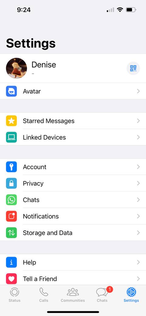 whatsapp settings