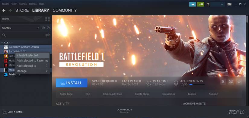 How to Install and Uninstall Multiple Steam Games at Once