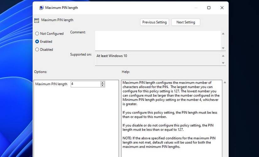 How to Extend the PIN Length in Windows 10 & 11