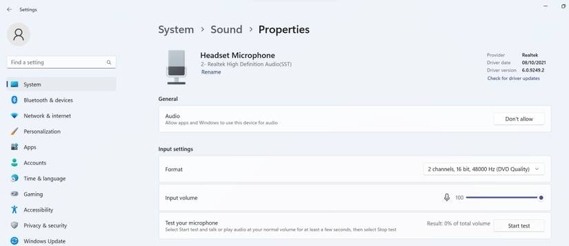 Sound Property Window How to Fix Your Headset Mic Not Working on Windows