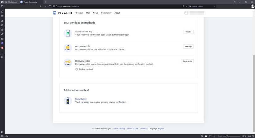 How to Enable Two-Factor Authentication on Your Vivaldi Account