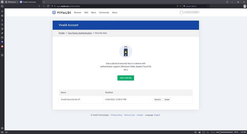How to Enable Two-Factor Authentication on Your Vivaldi Account