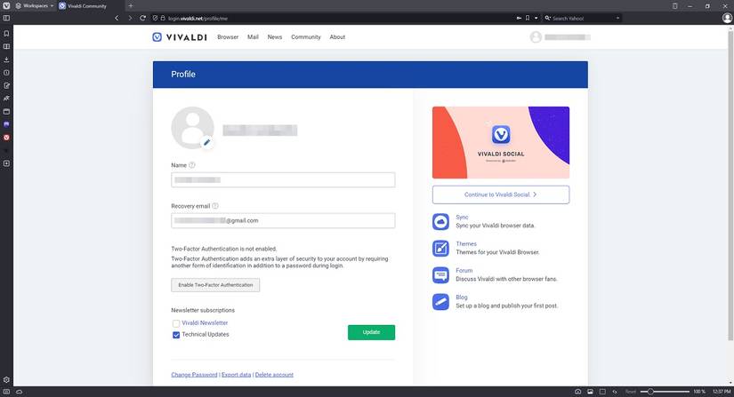 How to Enable Two-Factor Authentication on Your Vivaldi Account