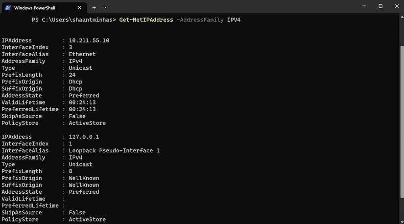 Windows Shell Ip Address How to Find Your IP or MAC Address on Windows Using PowerShell