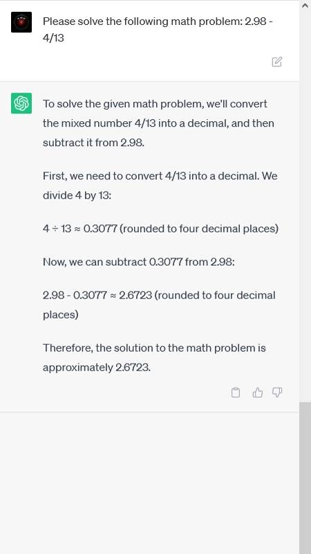 Can ChatGPT Solve Math Problems?