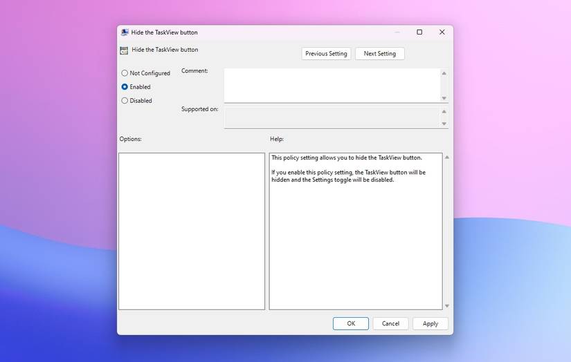 How to Hide the Task View Button From the Windows 11 Taskbar