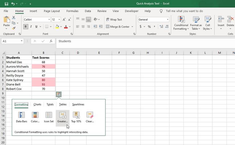 How to Use the Quick Analysis Tool in Excel
