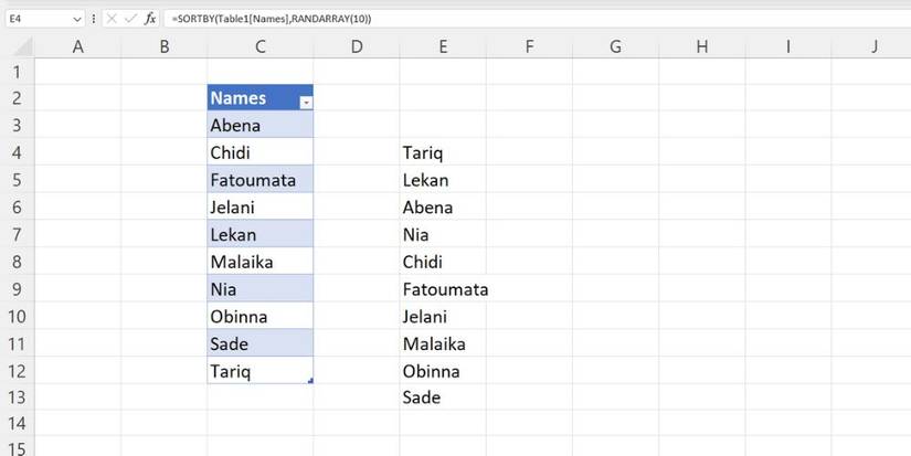 Sortby Randarray How to Use the RANDARRAY Function to Randomly Sort Data in Excel