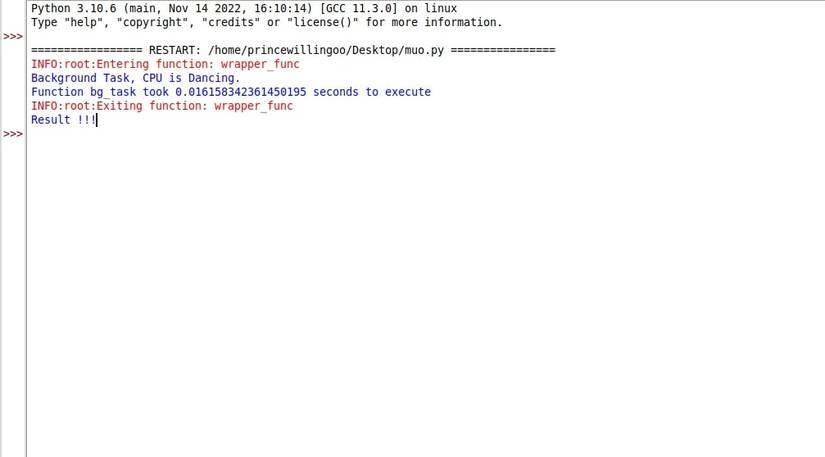 logging and timing decorator output