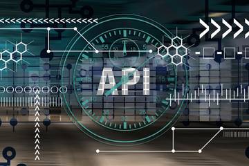 Various Shapes and Objects Assembled Together to Represent API