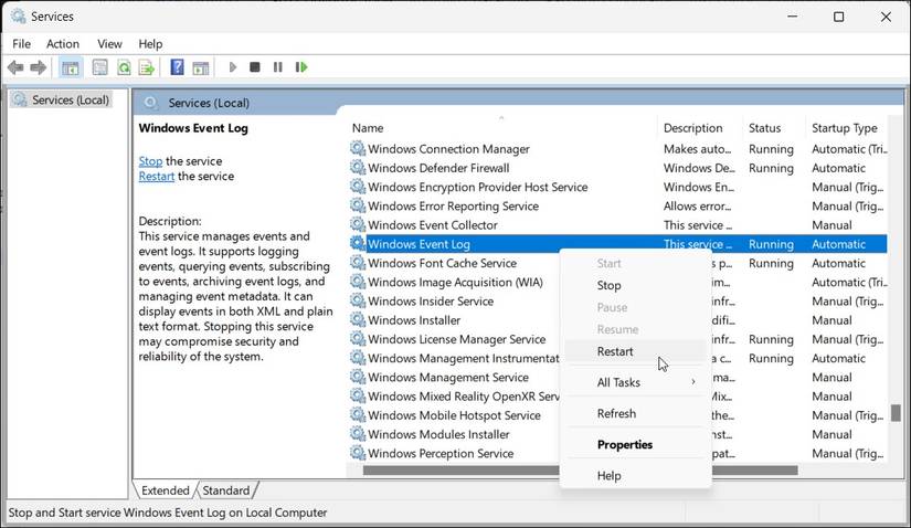 Events Errows How to Fix the Event Viewer Not Working in Windows 11