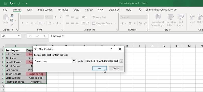 How to Use the Quick Analysis Tool in Excel