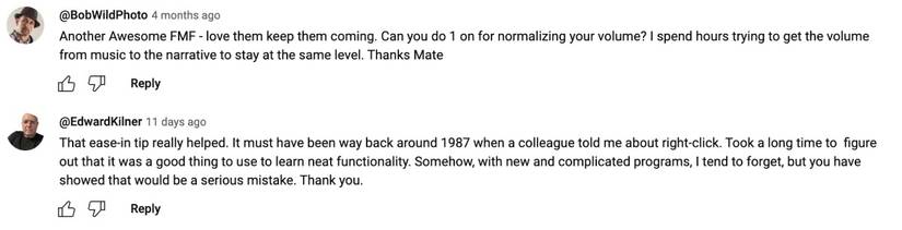 Youtube Comment. Example Compoment How to Use Storytelling to Create a Successful YouTube Video