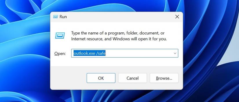 Run Outlook in Safe Mode by Running a Command in Windows
