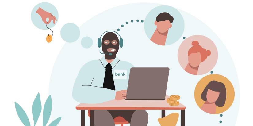 cybercriminal posing as a bank representative