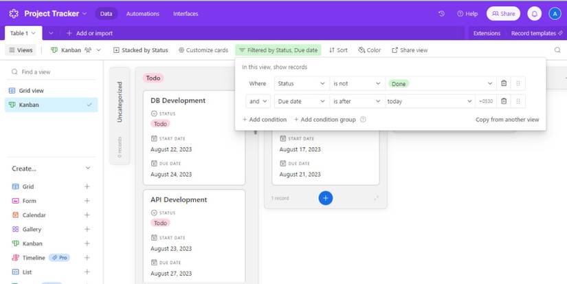 6 Types of Free Airtable Views and When to Use Them