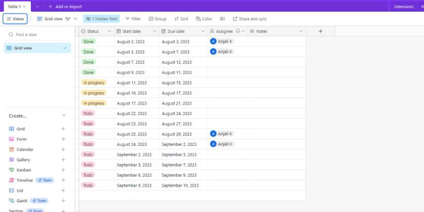 6 Types of Free Airtable Views and When to Use Them