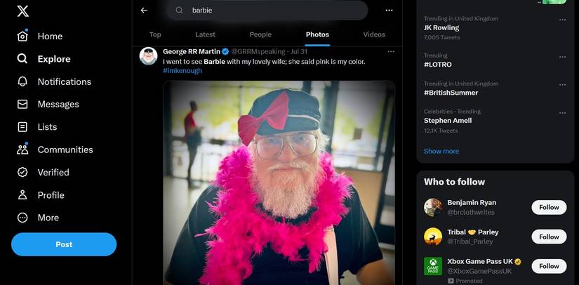 Barbie Image Search on Twitter