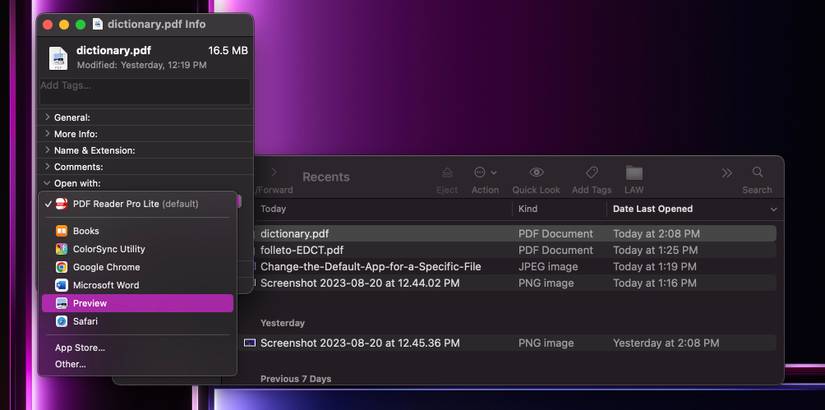 How to Change Default Applications for Files on Your Mac