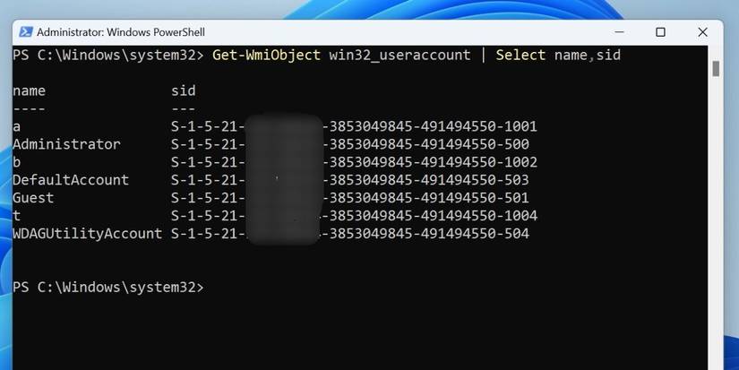 How to Find the SID of Any User in Windows 11