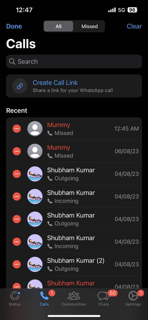 All Clear Call How to Clear Your WhatsApp Call Logs